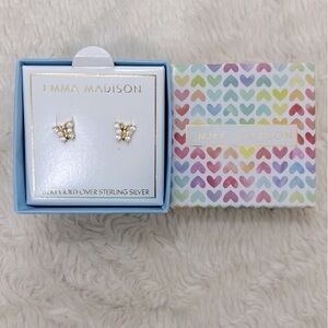 Emma Madison 18kt Gold Over Sterling Silver Butterfly earrings